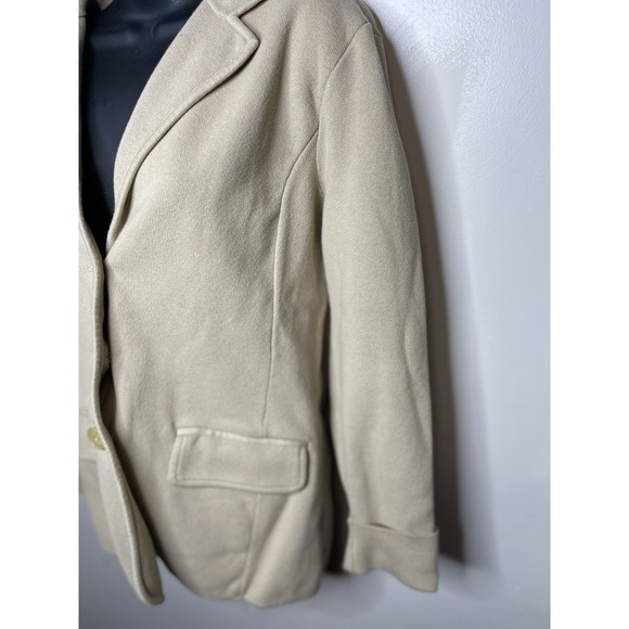 Lauren Ralph Lauren Women's Ivory Cotton Knit Blazer Size Large - Picture 4 of 12